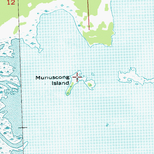 Topographic Map of Munuscong Island, MI