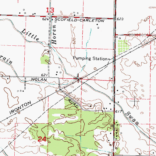 Topographic Map of Murphy Drain, MI