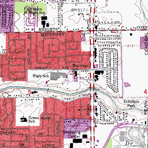 Topographic Map of Murthum School, MI