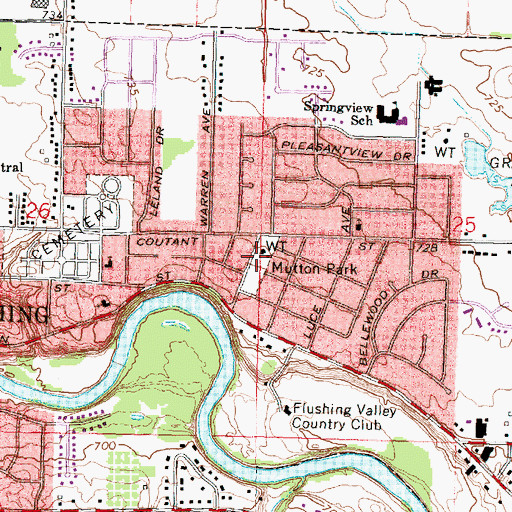 Topographic Map of Mutton Park, MI