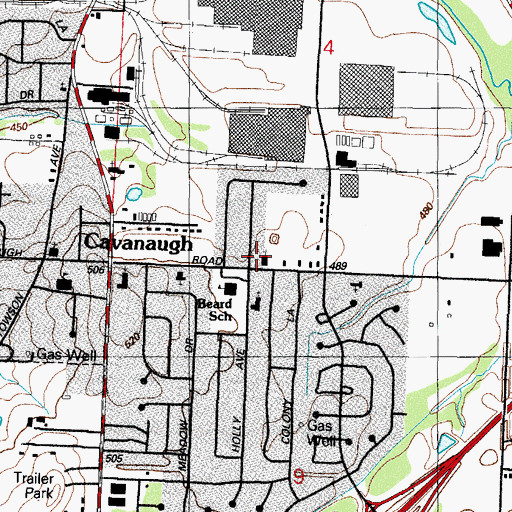 Topographic Map of Colony South Baptist Church, AR