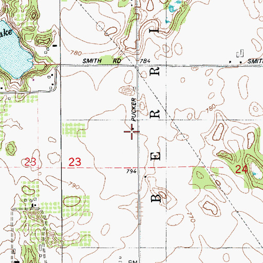 Topographic Map of National School, MI