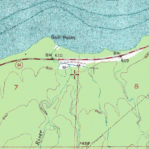 Topographic Map of Native Creek, MI