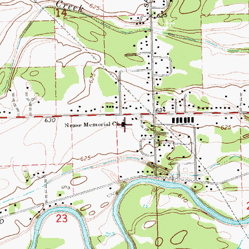 Topographic Map of Nease Memorial Church, MI