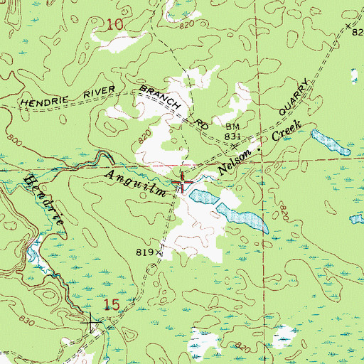 Topographic Map of Nelson Creek, MI