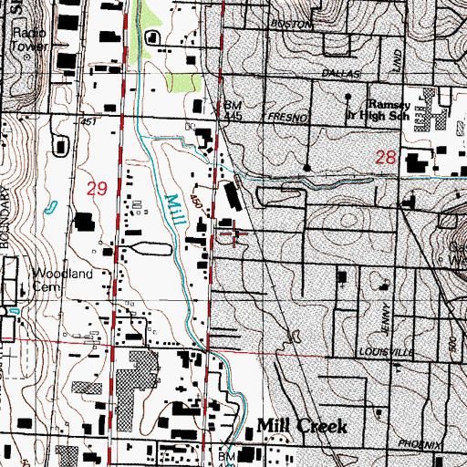 Topographic Map of Faith Baptist Church, AR