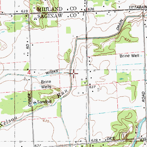 Topographic Map of Nelson Run, MI