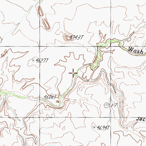 Topographic Map of Jacob Canyon, AZ