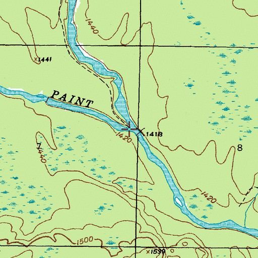 Topographic Map of Net River, MI