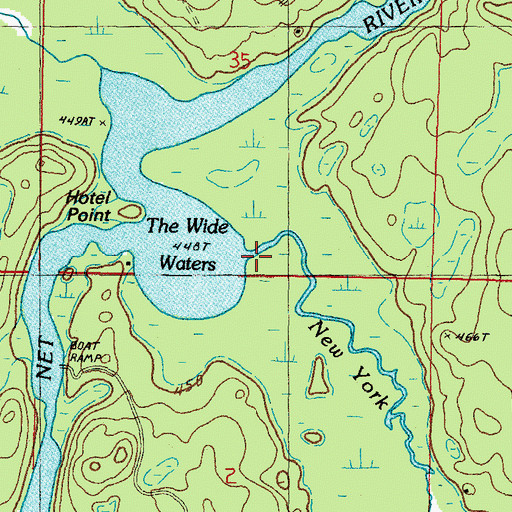 Topographic Map of New York Creek, MI