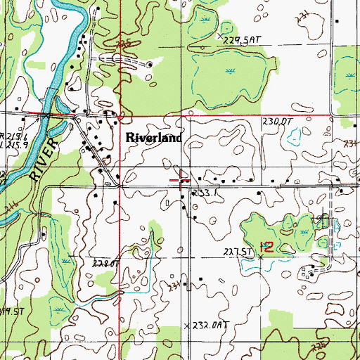 Topographic Map of Newhall School, MI