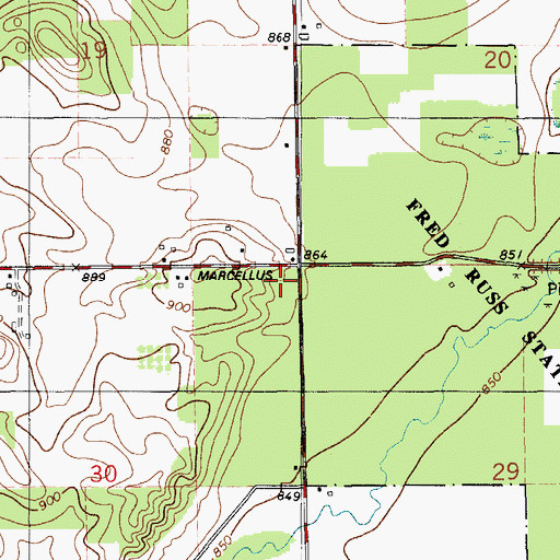 Topographic Map of Newton School, MI