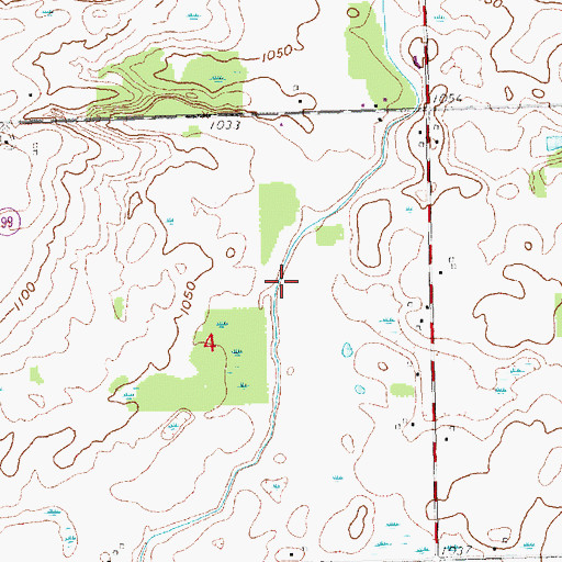 Topographic Map of Nile Ditch, MI