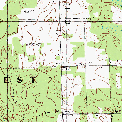 Topographic Map of Nixon School, MI