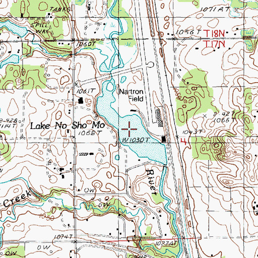Topographic Map of Lake No Sho Mo, MI