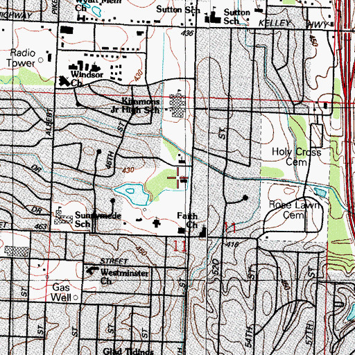 Topographic Map of First Pentecostal Church of God, AR