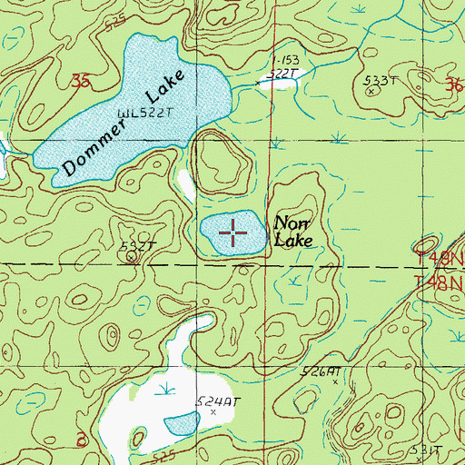 Topographic Map of Norr Lake, MI