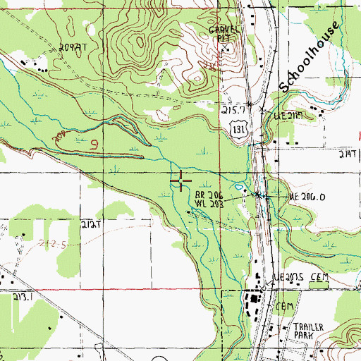 Topographic Map of North Branch Boyne River, MI