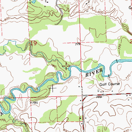 Topographic Map of North Branch Chippewa River, MI