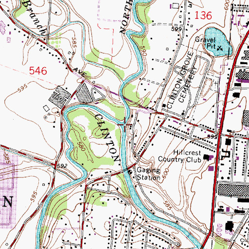 Topographic Map of North Branch Clinton River, MI