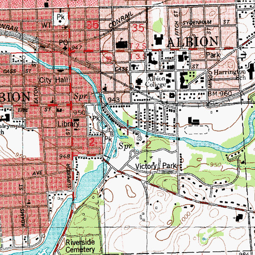 Topographic Map of North Branch Kalamazoo River, MI
