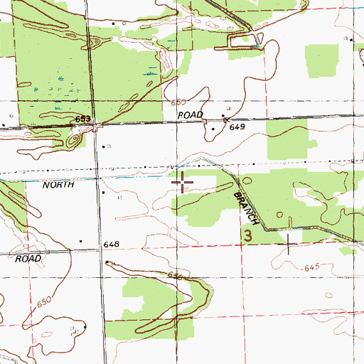 Topographic Map of North Branch Limbocker Drain, MI