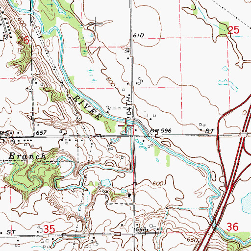 Topographic Map of North Branch Macatawa River, MI