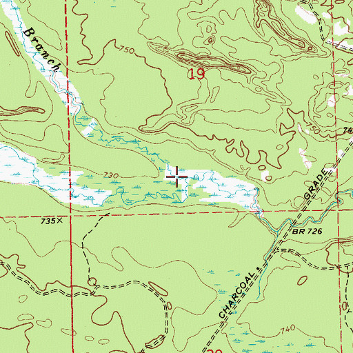 Topographic Map of North Branch Murphy Creek, MI