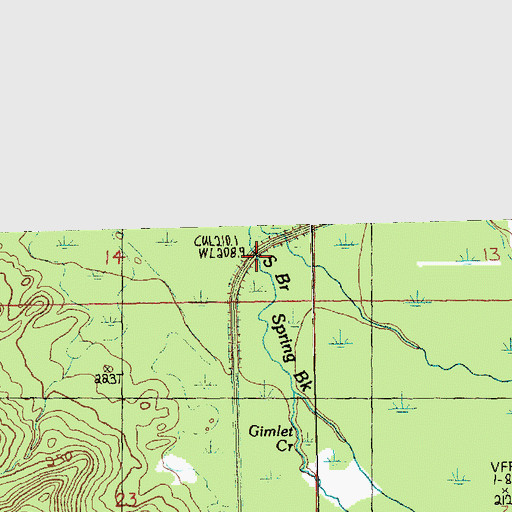 Topographic Map of North Branch Spring Brook, MI