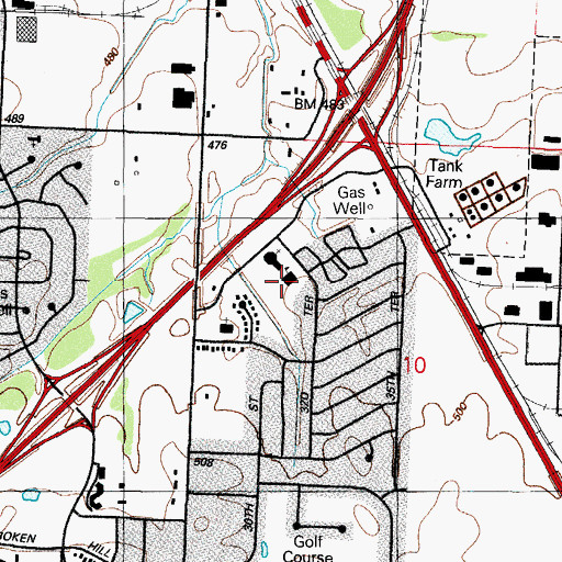 Topographic Map of Harvest Time Christian School, AR