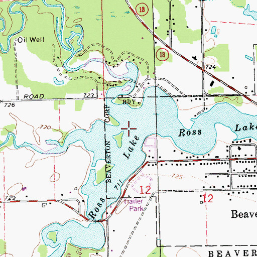 Topographic Map of North Branch Tobacco River, MI