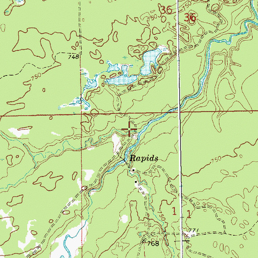 Topographic Map of North Branch Two Hearted River, MI