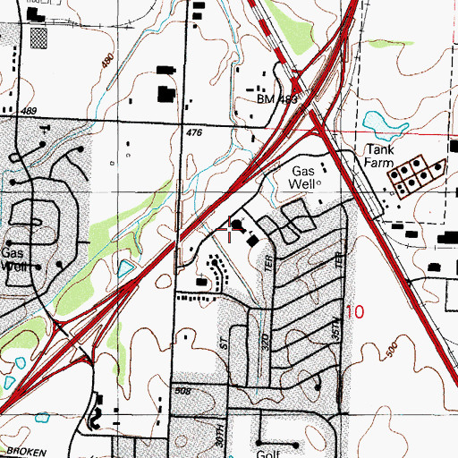 Topographic Map of Harvest Time Tabernacle, AR