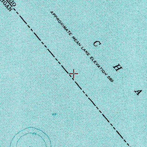 Topographic Map of North Channel, MI
