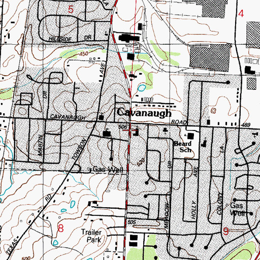 Topographic Map of Haven Heights Baptist Church, AR