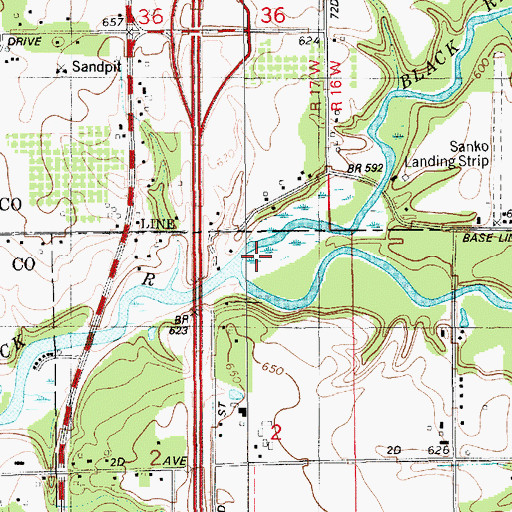 Topographic Map of North Branch Black River, MI