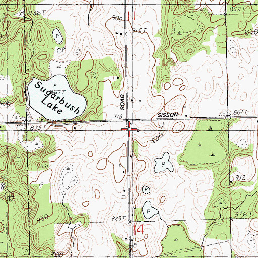 Topographic Map of North Irving Church, MI