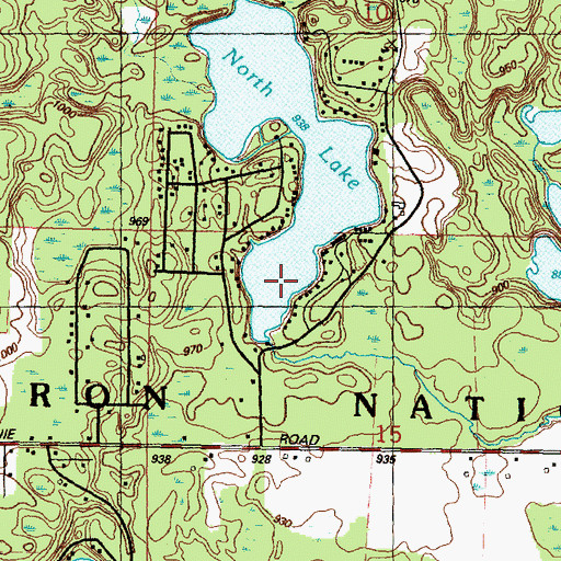 Topographic Map of North Lake, MI