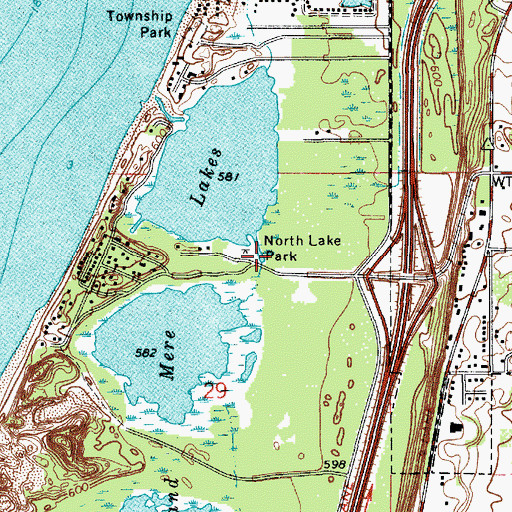 Topographic Map of North Lake Park, MI