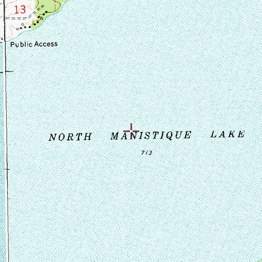 Topographic Map of North Manistique Lake, MI