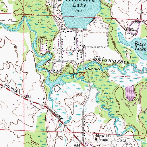 Topographic Map of North Ore Creek, MI
