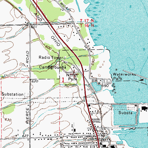 Topographic Map of North Park, MI