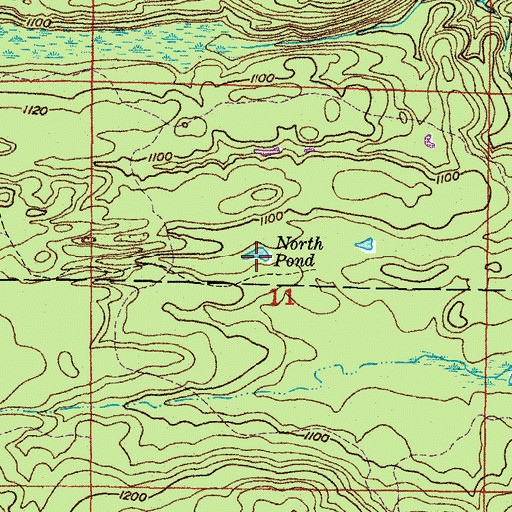 Topographic Map of North Pond, MI