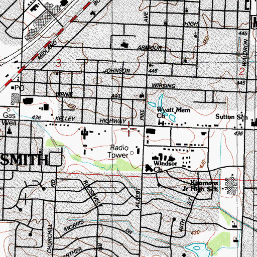 Topographic Map of Labahn Veterinary Hospital, AR
