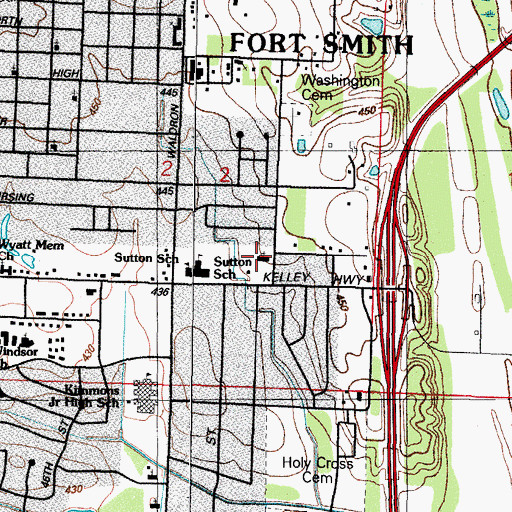 Topographic Map of Maranatha Fellowship Church, AR