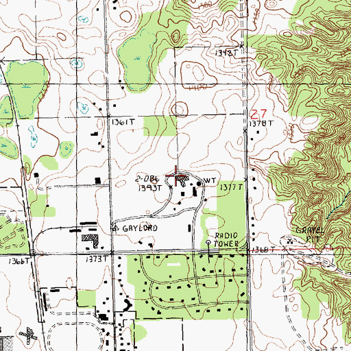 Topographic Map of Northern Michigan Sanitorium, MI