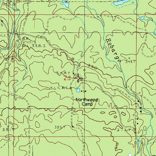 Topographic Map of Northwood Camp, MI