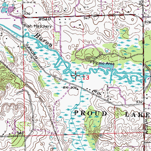 Topographic Map of Norton Creek, MI