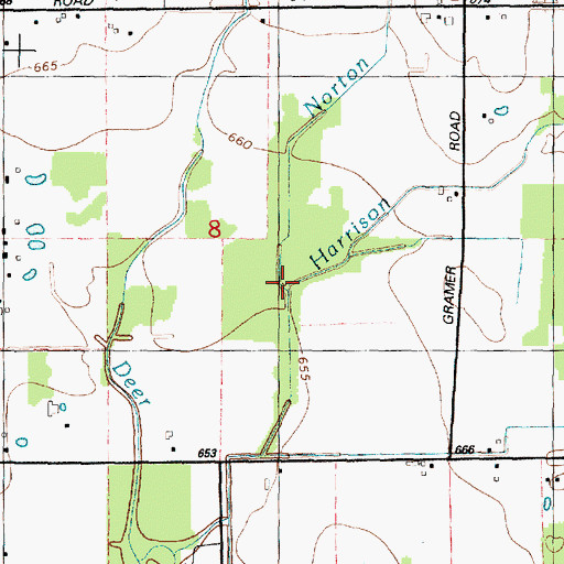 Topographic Map of Norton Drain, MI