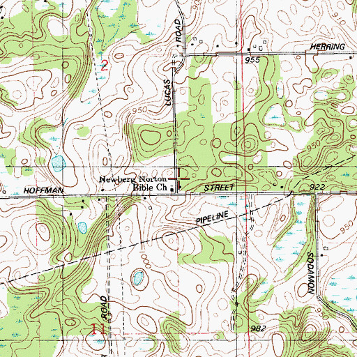 Topographic Map of Norton School, MI
